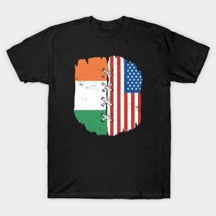 Proud Irish American Heritage // Ireland and USA Flags T-Shirt